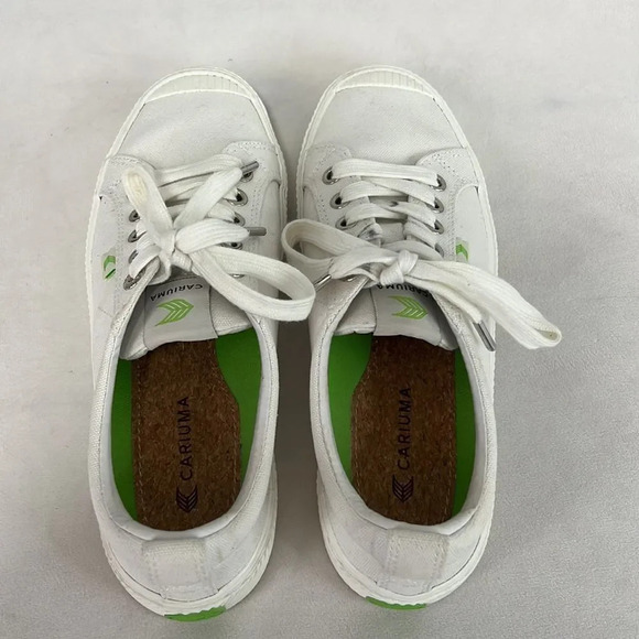 Cariuma | OCA low-top white canvas lace up sneakers women’s size 6.5 men size 5 - Picture 7 of 10